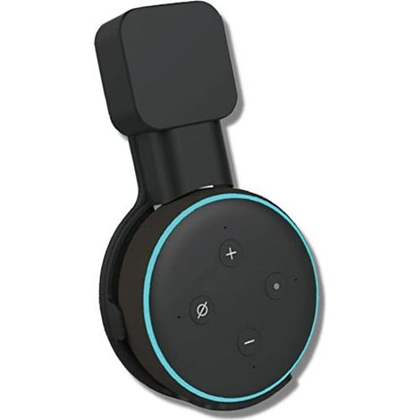 Support mural minimaliste pour enceinte connectée Amazon Dot 3e génération (noir) (1/4)