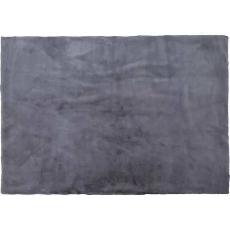 Tapis 120x170cm Imitation Fourrure Fine Gris Anthracite (1/4)