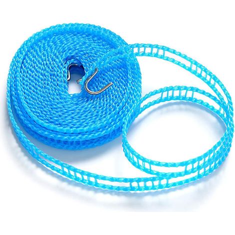 bleu-5m Fil Linge Extensible Extrieur Camping Antiderapante Portable Nylon Corde Linge Voyage, Coupe Vent Corde Linge Retractable Fil Etendage (1/5)