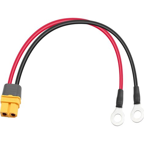 XT60 to O Ring Terminal Cable, 14AWG Extension Cable for Solar Panel Kit and Battery Charging (0.3m/1FT) (1/5)