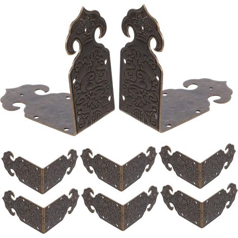8 protège-coins décoratifs cuivre style vintage pour boîtes (1/5)