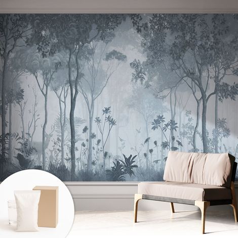 Tapete Vliestapete mit Kleber - modernes Design - Wohnungsdeko - geruchslos - langlebig Mystik des Waldes 312x219 cm (1/5)