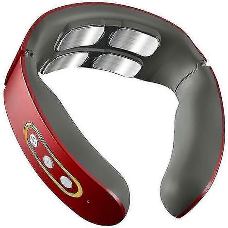 Elektrisches EMS-Nackenmassagegerät mit 6 Modi und 9 Intensitätsstufen. Kabellose Nacken- und Schultermassage. Wärmefunktion für Physiotherapie und Schmerzlinderung. – AquaForge (1/5)