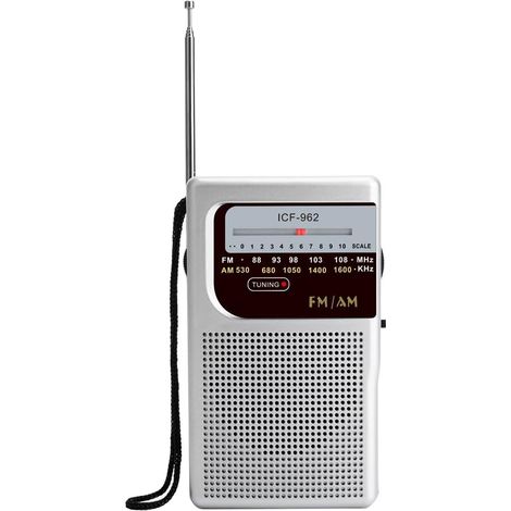 Mini Radio FM-AM à Piles -962, Longue Durée, Meilleure Réception pour Courir, Marcher, Rentrer à B