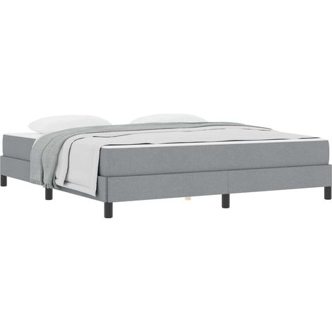 Maison Exclusive - Boxspringbett Hellgrau 180 x 200 cm Stoff