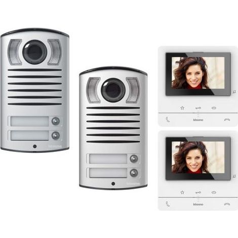 Bticino kit Video Monitor vivavoce bifamiliare Doppio ingresso a 2 fili - 364622/A