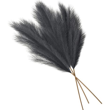 Erba artificiale pampas Boho decorativa grigia 114 cm 3 pz (1/5)