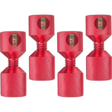 1-1/8" Zwei-Loch-Stifte, eingebauter Nivellierstift aus 6061-Aluminium, 2-Loch-Flansch-Ausrichtungsstift mit eloxierter oxidroter Oberfläche, 4 Stück