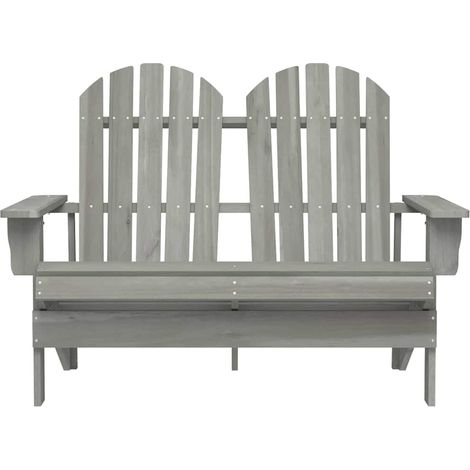 Maison Exclusive - Adirondack-Gartenbank 2-Sitzer Massivholz Tann (1/5)