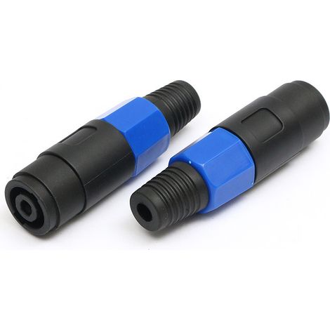 Four-pin female speaker connector, four-pin bayonet female connector, XLR female amplifier connector. (1/5)