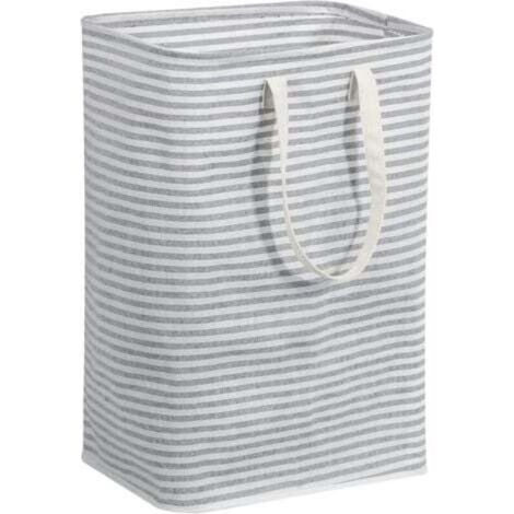 Cesto portabiancheria grigio da 75 litri, pieghevole, impermeabile, con manici estensibili, ideale per viaggi, camera da letto, bagno e lavanderia.
