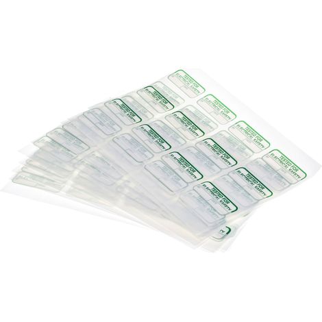 Étiquette verte pré-imprimée RS PRO Blanc, 120 par paquet ( Prix pour Sachet de 120 ) (1/2)