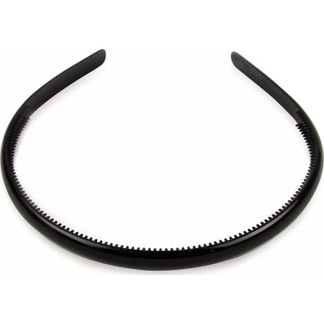 Fascia per capelli nera 1 cm