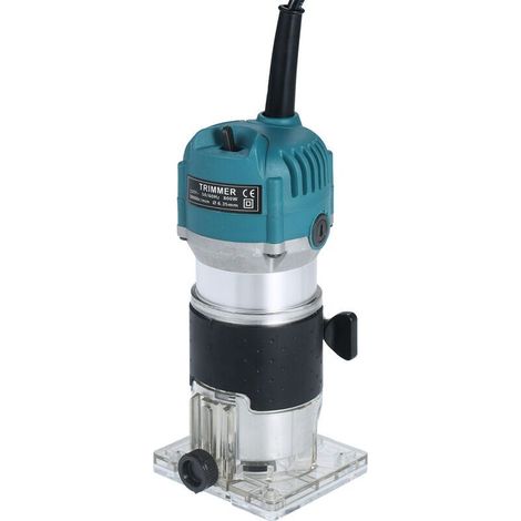 Routeur de garniture 220V 800W 30000r / min avec guide de bord de base transparent Tondeuse électrique en bois stratifié Routeur de paume compact filaire pour le travail du bois Coupe Rainurage Encoch (1/5)