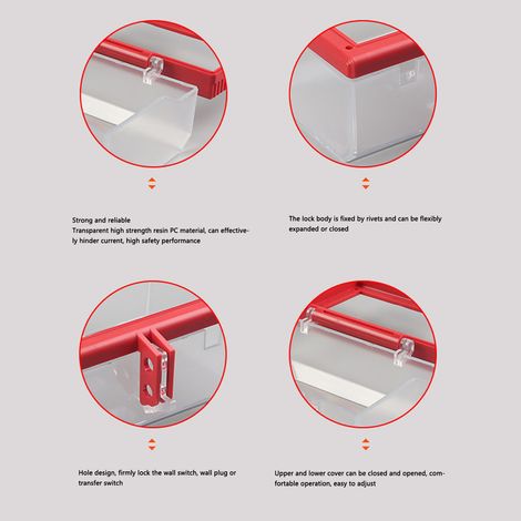 Cache de sécurité transparent en PC pour bouton d'arrêt d'urgence - 2 pièces - Bouton-poussoir industriel (1/5)