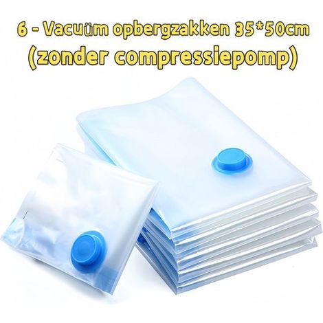 sacs de rangement sous vide - Économisez 80 % d'espace - Convient aux vêtements, oreillers, couettes et couvertures - Maison et Voyages - 35 x 50 cm - Couleur de l'image (1/5)