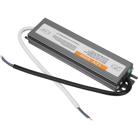 Kabelgebundener, ultradünner, wasserdichter 80-W-LED-Treiber mit Schalter, Netzteil für Wechselstrom 110–250 V, 50/60 Hz oder Gleichstrom 12 V (1/5)