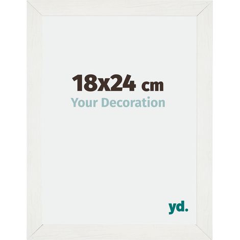 yd. - Cadre photo 18x24 - Blanc Patine - MDF - Mura