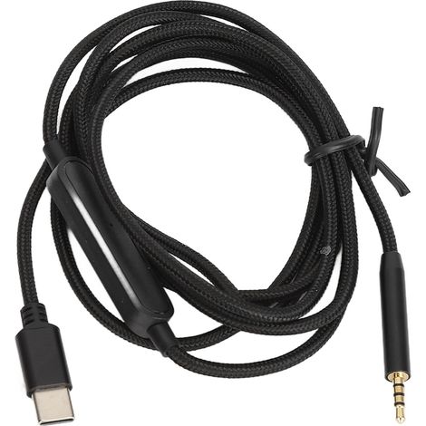 Câble 2.5mm vers USB-C, sans perte et silencieux, pour casque QC25 QC35 QC45 NC700 OE2 AE2, 1,5 mètres (1/5)