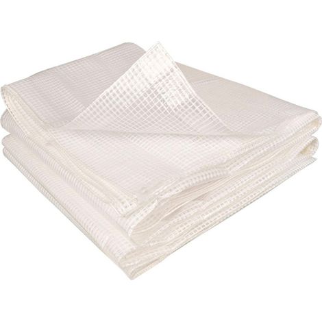 Bâche pour serre de jardin tunnel en polyéthylène 140g/m² - 24 m² - Blanc