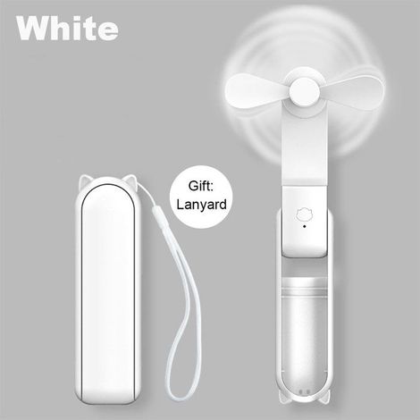 Ventilador Folle, compatible con carga rápida USB-C - Portátil - Mini - Silencioso - Set de regalo - Blanco (1/5)