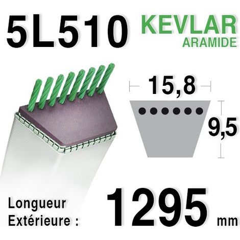 Courroie 5L510 - 5L51 - MTD 7540188 - 754-0188 - 90-65-377 (1/3)