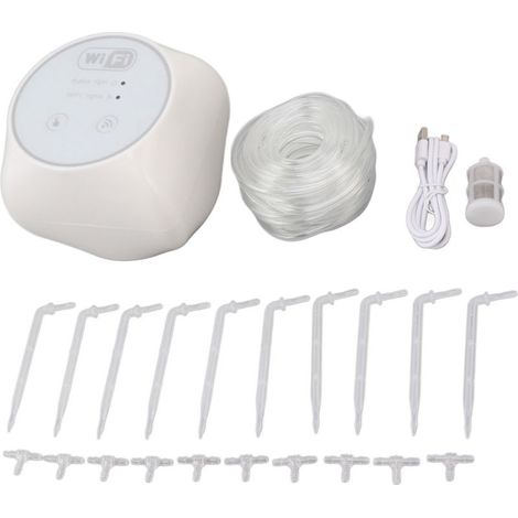 Kit d'irrigation goutte à goutte automatique, système d'arrosage automatique WiFi, minuterie d'eau pour plantes de jardin (1/5)