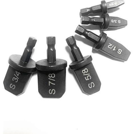 Ensemble de 6 pièces comprenant un écarteur de tuyaux, une tête d'écarteur électrique, un écarteur de tuyaux en cuivre pour climatisation, un outil de sertissage et un écarteur de tuyaux triangulaire. (1/4)