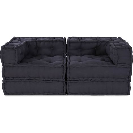 Unité de canapé modulaire 2 pcs Anthracite 140 x 70 x 56 cm