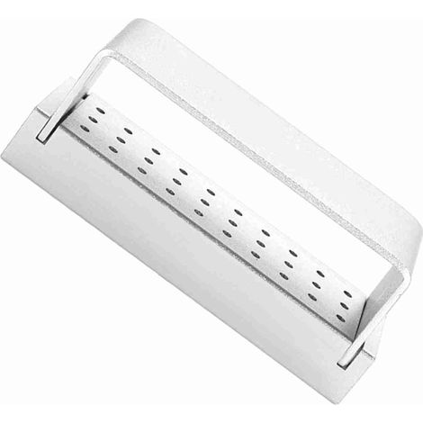 Boîte de désinfection en aluminium pour fraises dentaires, porte-bloc pour fraises, autoclavable, outil dentaire argenté (1/5)