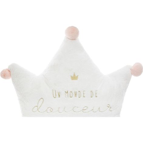 Coussin Déco Princesse 60x80cm Blanc (1/2)