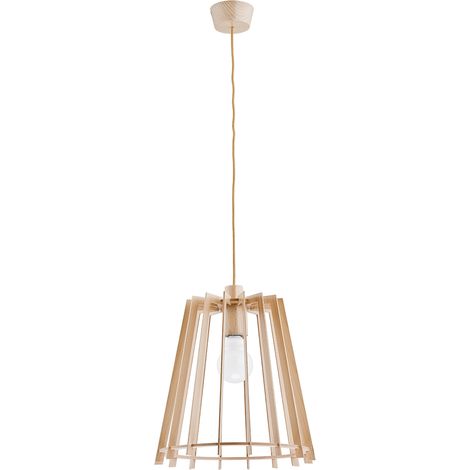 Suspension scandinave bois clair E27 15W PATIO Alfa (1/2)