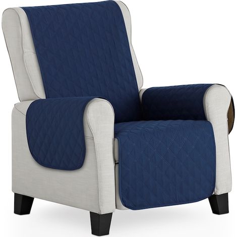 Housse de fauteuil, 55 cm, polyester, bleu marine (1/5)