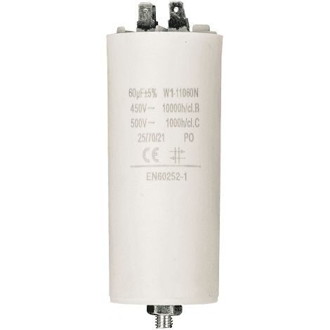 Condensador 60 uF 450 V Faston 1 uds. 60.0 uF Blanco