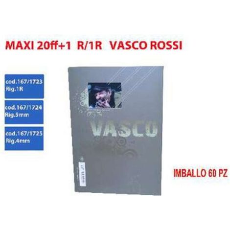 Maxi Quaderni 20+1Ff 80Gr Rigatura 4Mm Vasco Rossi X12