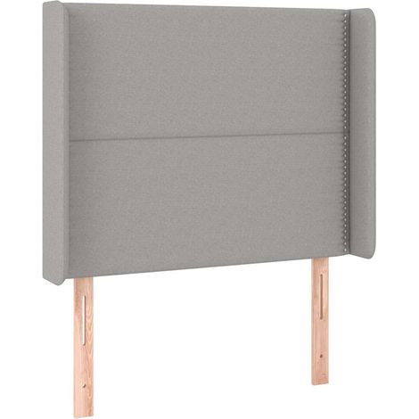 Maison Exclusive - Kopfteil mit Ohren Hellgrau 103x16x118/128 cm (1/5)
