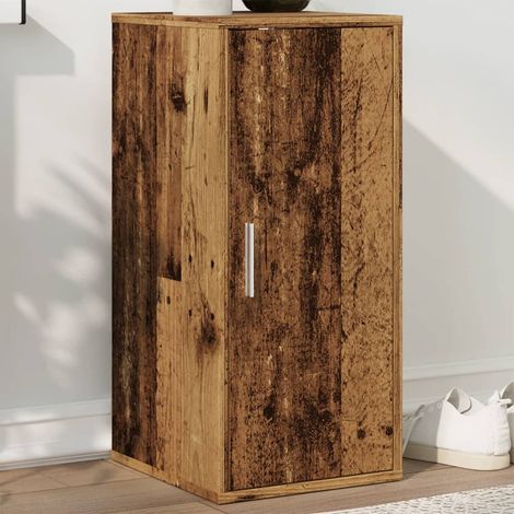 vidaXL Scarpiera Legno Antico 32x35x70 cm in Legno Multistrato