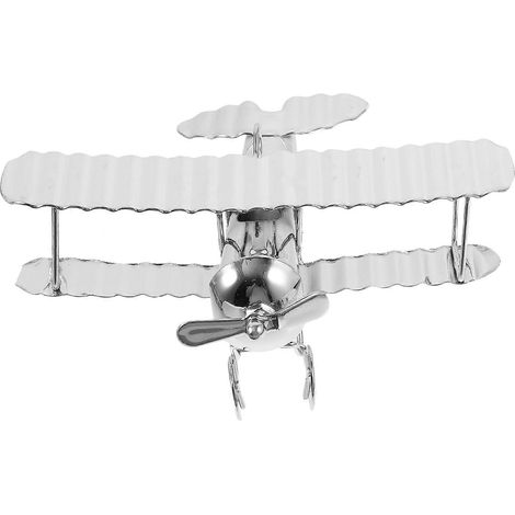 Maquette d'avion vintage en fer, ornement d'avion en métal, œuvre d'art représentant un modèle d'avion (1/5)