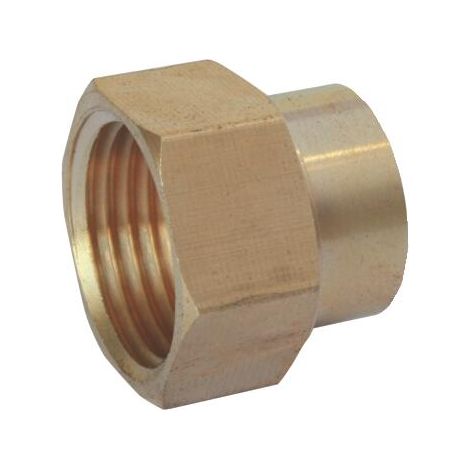 Lot de 10 réductions laiton à visser femelle 3/8'' (12/17) - femelle 1/2'' (15/21)