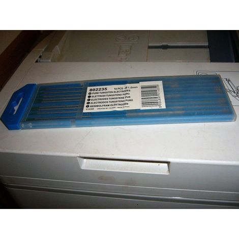 KIT 10 ELETTRODI TUGSTENO PURO D.1,6 TIG TELWIN ORIGINALE 802235
