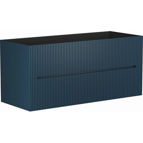 Mobile sotto lavabo sospeso striato 120 cm Blu - PAVANI