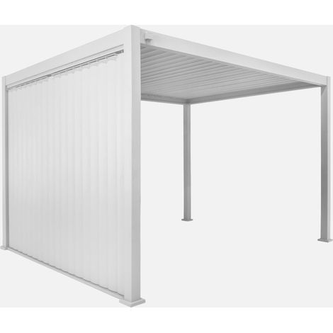Pérgola bioclimática de aluminio 3x4m + panel vertical 3m