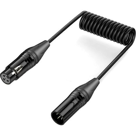 Câble XLR mâle/femelle 3 broches pour microphone, adaptateur audio pour table de mixage, haut-parleur et amplificateur. (1/5)