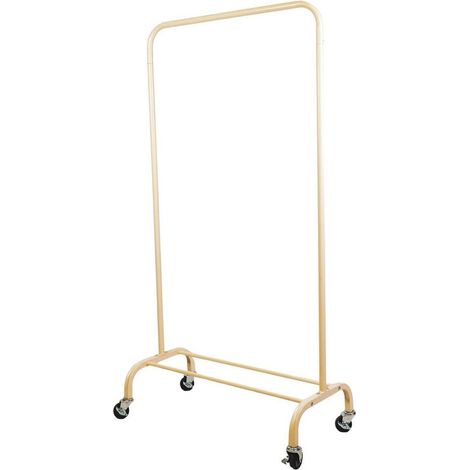 Portant à vêtements sur roulettes penderie mobile coloris sable 80 x 40 x 155 cm - PANGIVO (1/5)