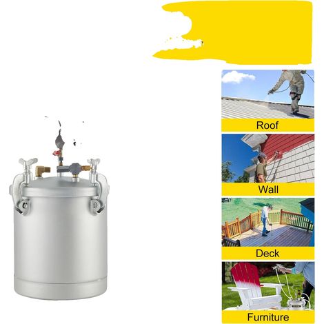 Lata de pintura de alta presión, construcción de acero resistente, versátil para diversos acabados, 10 L (1/2)
