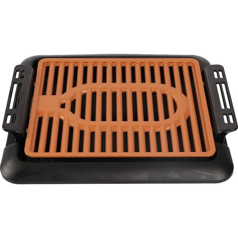 Barbecue électrique intérieur, barbecue électrique non - fumeur grille - pain, thermostat automatique, plaque chauffante avec égouttoir (norme Euro 220V) (1/5)