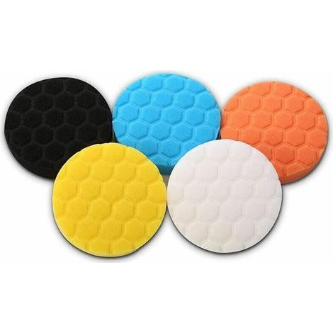 Polishing Bonnet and Sponge, 5-Piece 75mm Car Polishing Pads, Polishing Pad Sponge, Polishing Pads Kit for Drill Sponges, Drill Polishing Kit (1/5)