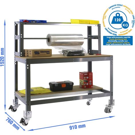 Simonrack SIMONWORK MOBILE BT4 900 grigio legno banco robusto