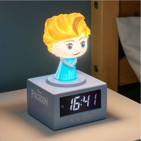 Paladone Products Sveglia Icona Disney Frozen Elsa Luce Notturna Funzione Snooze
