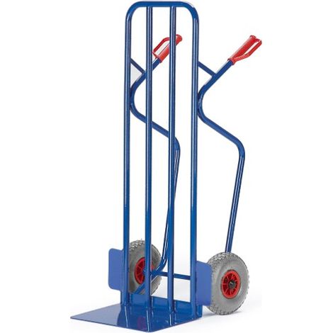 Rollcart Breite Stapelkarre aus Stahlrohr 250kg Tragkraft Vollgummi